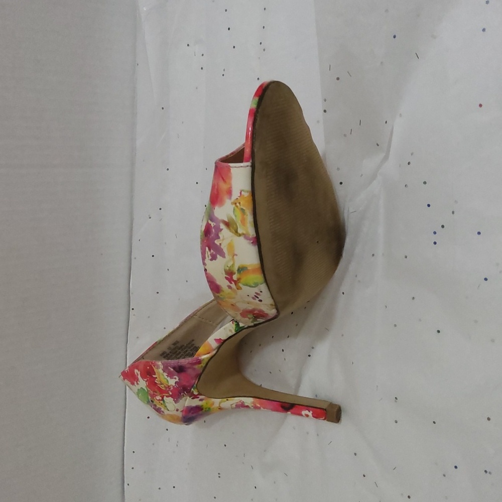 🌷Elle Women's Pink Floral Size 10 Pumps - Picture 4 of 4